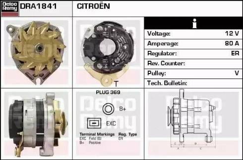 Remy DRA1841 - Генератор autospares.lv