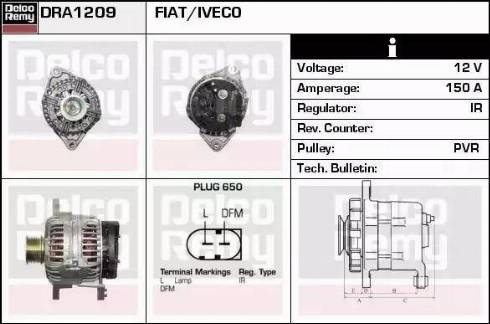 Remy DRA1209 - Генератор autospares.lv