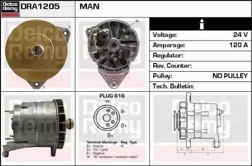 Remy DRA1205 - Генератор autospares.lv