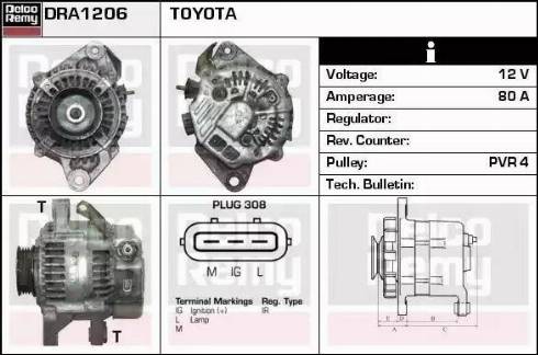 Remy DRA1206 - Генератор autospares.lv