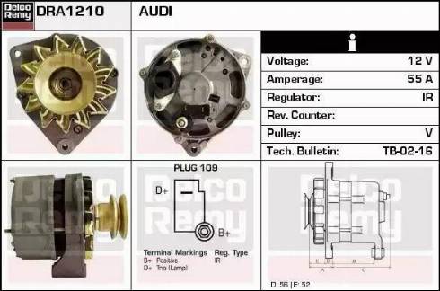 Remy DRA1210 - Генератор autospares.lv