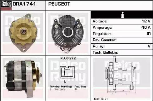 Remy DRA1741 - Генератор autospares.lv