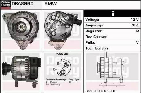 Remy DRA8960 - Генератор autospares.lv