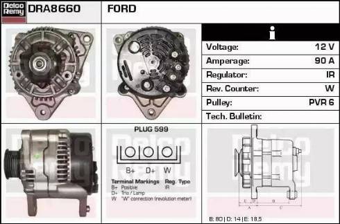 Remy DRA8660 - Генератор autospares.lv