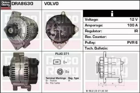 Remy DRA8630 - Генератор autospares.lv