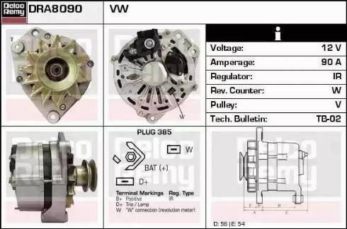 Remy DRA8090 - Генератор autospares.lv