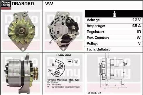 Remy DRA8080 - Генератор autospares.lv