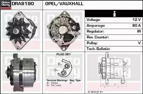 Remy DRA8190 - Генератор autospares.lv