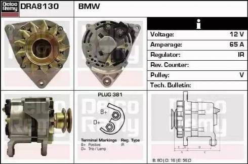 Remy DRA8130 - Генератор autospares.lv