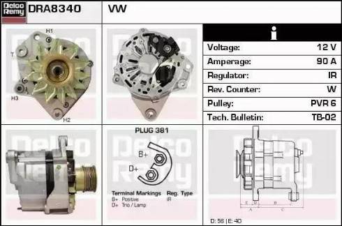 Remy DRA8340 - Генератор autospares.lv