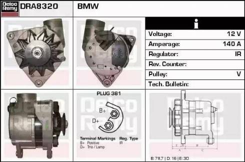 Remy DRA8320 - Генератор autospares.lv