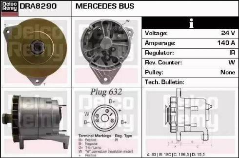 Remy DRA8290 - Генератор autospares.lv