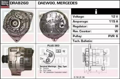 Remy DRA8260 - Генератор autospares.lv