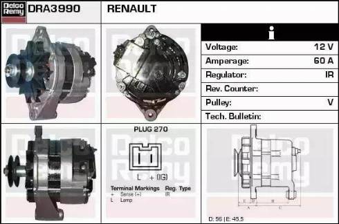 Remy DRA3990 - Генератор autospares.lv