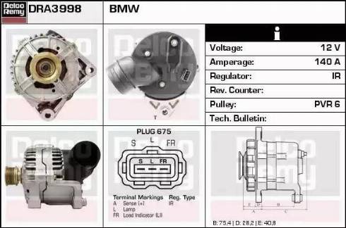 Remy DRA3998 - Генератор autospares.lv