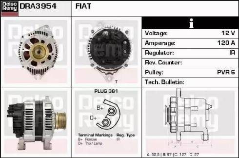 Remy DRA3954 - Генератор autospares.lv