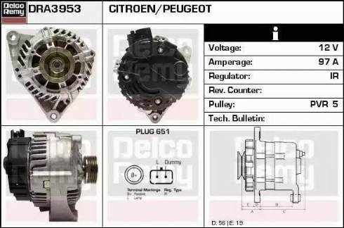 Remy DRA3953 - Генератор autospares.lv