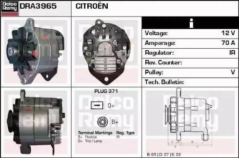 Remy DRA3965 - Генератор autospares.lv