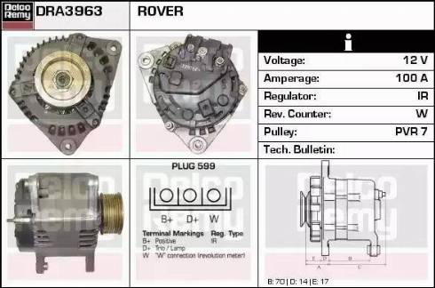 Remy DRA3963 - Генератор autospares.lv