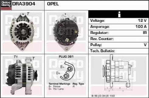 Remy DRA3904 - Генератор autospares.lv