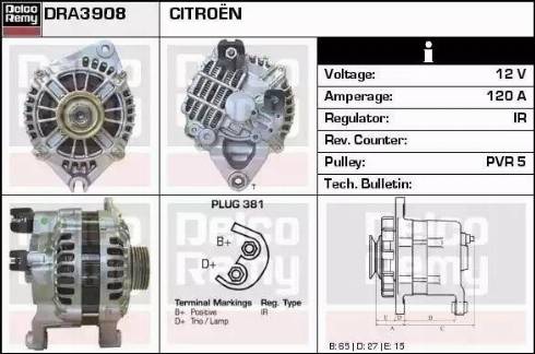 Remy DRA3908 - Генератор autospares.lv