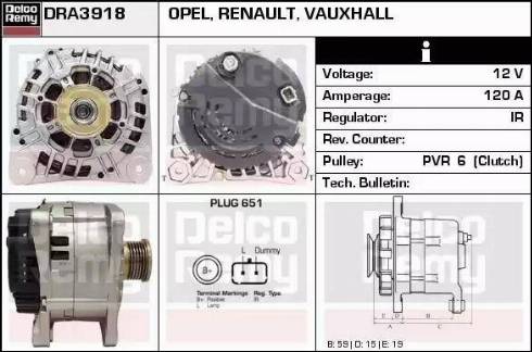 Remy DRA3918 - Генератор autospares.lv