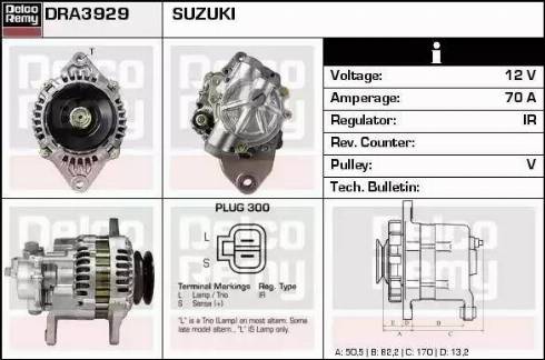 Remy DRA3929 - Генератор autospares.lv