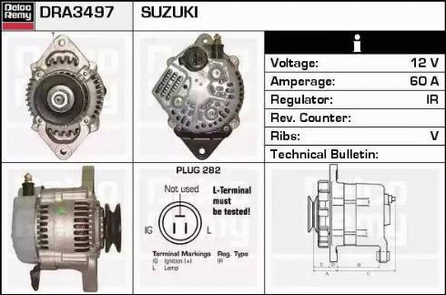 Remy DRA3497 - Генератор autospares.lv