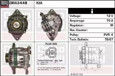 Remy DRA3448 - Генератор autospares.lv