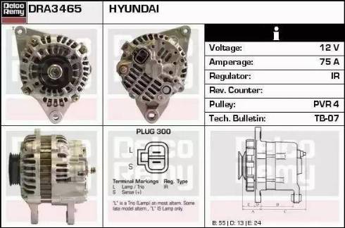 Remy DRA3465N - Генератор autospares.lv