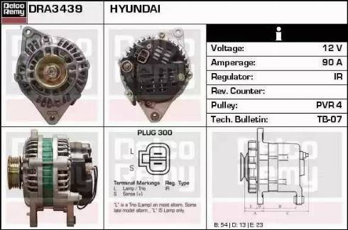 Remy DRA3439N - Генератор autospares.lv