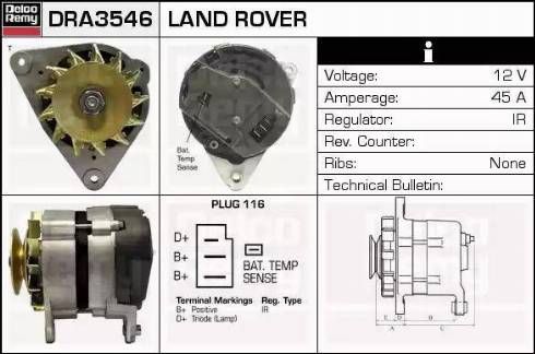 Remy DRA3546 - Генератор autospares.lv