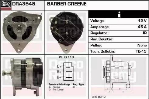 Remy DRA3548 - Генератор autospares.lv