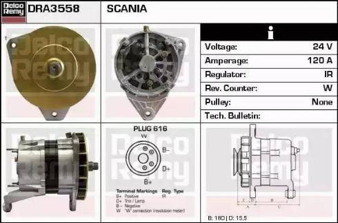 Remy DRA3558 - Генератор autospares.lv