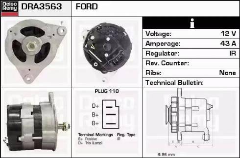 Remy DRA3563 - Генератор autospares.lv