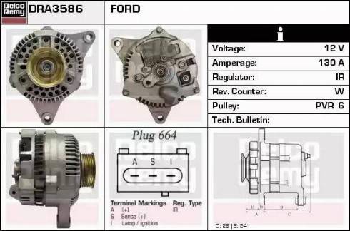 Remy DRA3586 - Генератор autospares.lv