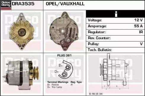 Remy DRA3535 - Генератор autospares.lv