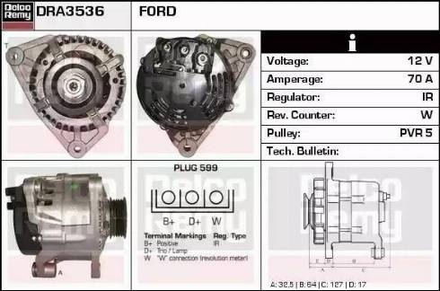 Remy DRA3536 - Генератор autospares.lv