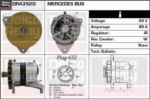 Remy DRA3520 - Генератор autospares.lv