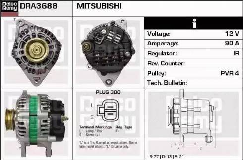 Remy DRA3688 - Генератор autospares.lv