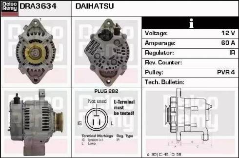 Remy DRA3634 - Генератор autospares.lv