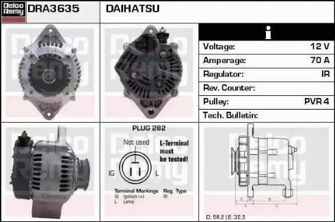 Remy DRA3635 - Генератор autospares.lv