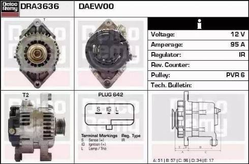 Remy DRA3636 - Генератор autospares.lv