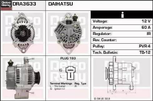 Remy DRA3299 - Генератор autospares.lv