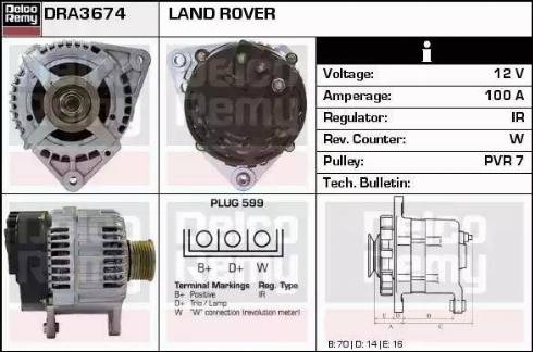 Remy DRA3674 - Генератор autospares.lv