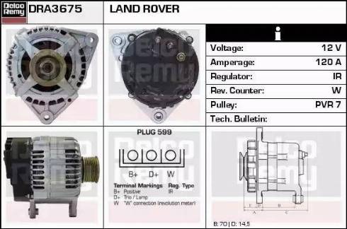 Remy DRA3675 - Генератор autospares.lv