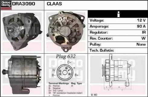 Remy DRA3090 - Генератор autospares.lv