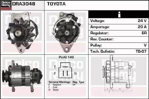 Remy DRA3048 - Генератор autospares.lv