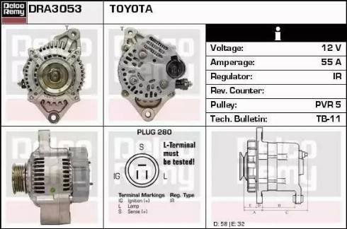 Remy DRA3053 - Генератор autospares.lv