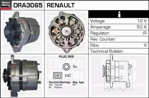 Remy DRA3065 - Генератор autospares.lv